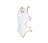 Maillot de bain 1 piece femme arena one big logo blanc or