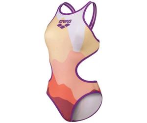 Arena one morning light swimsuit tech back purple/rose multi l - uk36