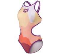 Arena one morning light swimsuit tech back purple/rose multi xl - uk38