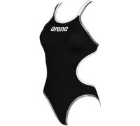 Arena One Womens Double Cross Back Swimsuit Noir Blanc 6 (2XS) Female