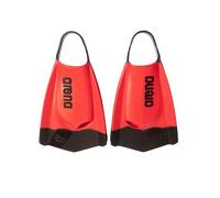 Arena Palmes d'entraînement à la Natation Powerfin Pro II Unisexes pour Adultes - en Silicone - Lame Courte - Gauche/Droite - Personnalisées - Rouge/Noir - Taille 39-40