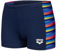 Arena performance racing stripe short boys navy 116cm