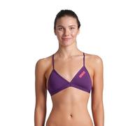 Arena Performance Team Solid Top Bikini Femme Sportif pour Piscine, Haut à Séchage Rapide en Tissu Maxfit Éco Résistant au Chlore avec Protection UV et Doublure à l’Avant