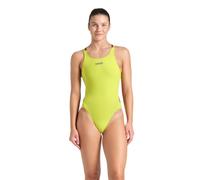 Arena Performance Women's Sports Swimsuit Solid Tech Back Multi Bathing Suit Maillot de Bain Une pièce, Vert Tendre/Prune, 32 Femme
