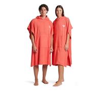 Arena Poncho Unisexe en Coton Doux à Capuche avec Poche Avant Facile à Changer après la baignade, Chaleur et Confort pour la Plage, la Piscine ou Le Surf, Corail/Blanc, Taille L/XL