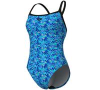 Arena pooltiles swimsuit challenge back black/blue multi l - uk36