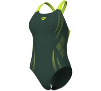 Arena Poseidonia Swim Pro Back Swimsuit Sauge/Lime 14 (L) Female