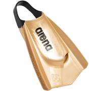 arena Powerfin Pro II Palmes de Piscine d'Entraînement, Palmes de Piscine Adulte, Palmes 100% Silicone, Palmes de Piscine Courtes et Confortables, 46-47, GOLD