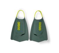 Arena - Powerfin Pro II - Palmes d'entraînement à la Natation Unisexes pour Adulte, en Silicone, à Lame Courte, Personnalisables Gauche-Droite, Vert Sauge/Vert Citron, Taille 39-40