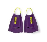Arena - Powerfin Pro II - Palmes d'entraînement à la Natation Unisexes pour Adulte, en Silicone, à Lame Courte, Personnalisables Gauche-Droite, Prune/Vert Citron, Taille 41-43