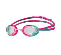 ARENA Python Racing Lunettes de natation unisexes pour adultes, lunettes de natation de compétition, anti-buée, verres anti-miroir, confort maximal, transparent/rose éclatant/rose aquatique