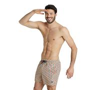 arena Short de Bain pour Homme Fundamentals Allover, Short de Bain en Tissu Recyclé à Séchage Rapide, avec Poches Latérales et Slip Intérieur en Filet