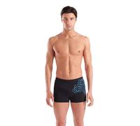 arena Men's Kikko Graphic Swim Short, Black-Turquoise, 85 Homme