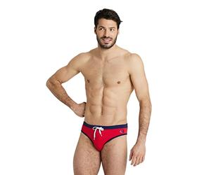 Arena Slip de Bain Homme Fundamentals Borders, Slip de Plage et de Piscine, Tissu MaxFit, Résistant au Chlore et au Sel, Protection UV UPF 50+