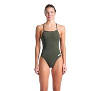 arena Solid Challenge Team Maillot de Bain Femme, Maillot de Bain Femme à Séchage Rapide en Tissu MaxLife Eco avec Résistance Maximale au Chlore et Protection UV UPF 50+