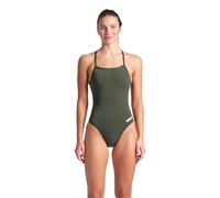 arena Solid Challenge Team Maillot Entier Femme, Maillot Sportif à Séchage Rapide en Tissu MaxLife Éco Résistant au Chlore avec Protection UV et Doublure à l’Avant
