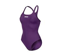 Arena Solid Swim Pro Team Maillot de Bain Une Pièce pour Femme, Séchage Rapide, Maillot de Bain Sportif en Tissu Arena MaxLife Eco avec Une Résistance Maximale au Chlore et Une Protection UV UPF 50+