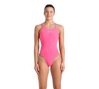 arena Solid Swim Tech Team Maillot de Bain Une Pièce Femme Maillot de Bain Sportif à Séchage Rapide en Tissu MaxLife Eco avec Résistance Maximale au Chlore et Protection UV UPF 50+
