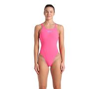 arena Solid Swim Tech Team Maillot de Bain Une Pièce Femme Maillot de Bain Sportif à Séchage Rapide en Tissu MaxLife Eco avec Résistance Maximale au Chlore et Protection UV UPF 50+