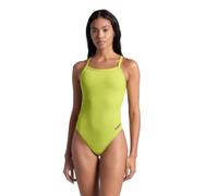 Arena Solid Swim Tech Team Maillot de Bain Une pièce pour Femme à séchage Rapide en Tissu MaxLife Eco avec résistance maximale au Chlore Noir/Blanc Taille 40, Vert - Vert Doux, 32
