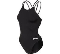 Arena - Solid Swimsuit Double Cross Back - Maillot de bain 1 pièce femme Black / Asphalt / Black - 38