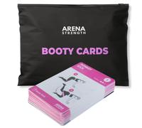 Arena Strength Cartes d'entraînement Booty Fitness - Deck de fitness pédagogique pour les entraînements de bande de fessier, guide de fitness pour débutants pour les exercices d'entraînement de bande