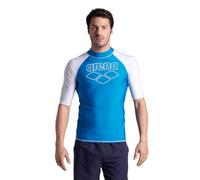 Arena Homme Mens Rash Vest S/S Graphic Haut, Blue China-White, S EU