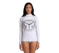 Arena Women's Rash Vest L/s Graphic White-black Taille: XS | Manches longues Outlet | Femme | Blanche