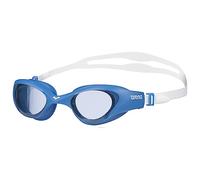 Arena Lunettes de natation The One – Grandes lentilles, UV, anti-buée – Blanc/Bleu, verres fumés