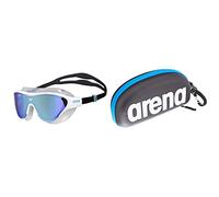 arena The One Mask Mirror Lunettes Unisex-Adult, Blue-White-Black, TU & Étui à lunettes de natation Unisexe, Noir/Blanc/Royal, Taille Unique