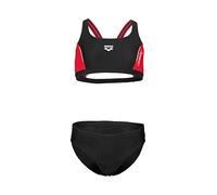 ARENA Thrice Bikini, Noir/Anguria-Blanc, 164 cm Mixte Enfant