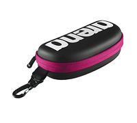 Arena Unisex Swimming Goggles Case for Swimming Goggles (Hard Shell, Carabiner), Black White Fuchsia (509), One Size