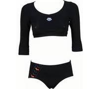 Arena W Icons Team Stripe Crop Top Two Pieces Black Taille: 38 | Bikinis Outlet | Femme | Le Noir