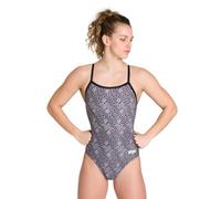 ARENA W Kikko Light Drop Back One Piece Swimsuit, Womens, Black/Multi Black, 36