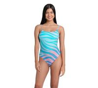 ARENA Maillot de bain 'WATER PRINTS' bleu / aqua / bleu clair / rose, Taille M