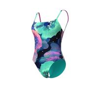Arena Water Prints Maillot de Bain Femme pour la Plage et la Piscine en Tissu Élastique Recyclé à Séchage Rapide, Doublé avec Bonnets Amovibles