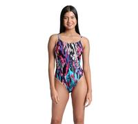Arena Water Prints Maillot de Bain Femme pour la Plage et la Piscine en Tissu Élastique Recyclé à Séchage Rapide, Doublé avec Bonnets Amovibles