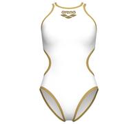 Arena Maillot de bain une pièce One Big Logo - Séchage rapide MaxLife Eco, UPF50+ - Bronze/Blanc XS