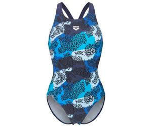 Arena - Women's Camo Swimsuit V Back L - Maillot de bain - 34 - blue multi / navy