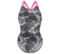 Arena - Women's Camo Swimsuit V Back L - Maillot de bain - 36 - black multi / shocking pink