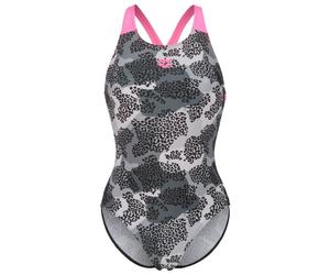 Arena - Women's Camo Swimsuit V Back L - Maillot de bain - 38 - black multi / shocking pink