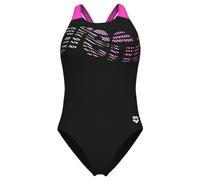 Arena - Women's Flowing Swimsuit V Back - Maillot de bain - 34 - black / shocking pink