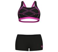 Arena - Women's Graphic Swimsuit Swim Pro Two Pieces - Bikini - 34 - black / shocking pink