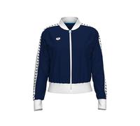 ARENA Women's Icons Relax Iv Team Jacket Full-Zip Regular Fit Side Pockets Retro, Bleu Marine/Blanc/Bleu Marine/US, S Femmes