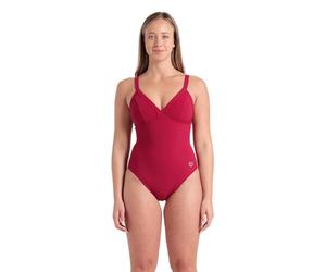 ARENA Women's Lara Shapewear Soft Curve Back B Cup One Piece Swimsuit Maillot de Bain, Oignons Rouges, 44 Femmes