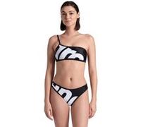Arena Women's Logo Single Shoulder Bikin White Multi-black-b Taille: M | Bikinis Outlet | Femme | Blanche