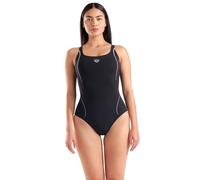 Arena Women's Ludovica Shapewear Soft Curve Back B Cup One Piece Shaping Swimsuit Maillot de Bain, Noir/Noir, 42 Femmes