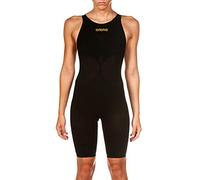 ARENA Women's Open-Back Powerskin Carbon Air2 Kneeskin Racing Suit Maillot Une pièce Femme, Noir/Noir/doré, 26