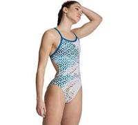 Arena Women's Planet Water Swimsuit Chal Blue Cosmo-white Mu Taille: 34 | Maillots une pièce Outlet | Femme | Bleu