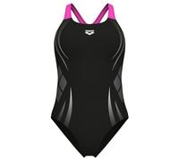 Arena - Women's Poseidonia Swimsuit Swim Pro Back LB - Maillot de bain - 38 - black / shocking pink